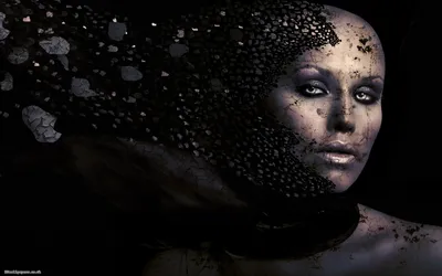 Dark Gothic Face Black/Dark Wallpaper 4K 1920x1200 Hd, Pc, Desktop, Wallpaper, Featuring, A, Dark, Gothic, Face, Dissolving, Into, Fragmented, Gray, Ultrawide, Full HD