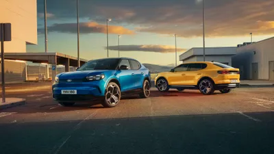 Bold Vibrant Wallpaper Nature Wallpaper 4K 3840x2160 A, Vibrant, Hd, Desktop, Wallpaper, Featuring, Blue, Yellow, Ford, Capri, Parked, Under, Brown, Gray, Ultrawide, 4k