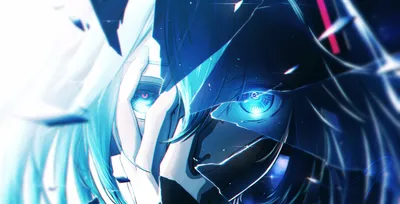 Hatsune Miku Vocaloid Close Abstract Wallpaper 4K 4860x2480 4k, Ultra, Hd, Pc, Desktop, Wallpaper, Featuring, Hatsune, Miku, Vocaloid, Striking, Close-up, White, Black, Ultrawide