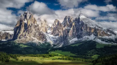 Landscape Majestic Mountain Peak Nature Wallpaper 4K 2048x1141 Hd, Landscape, Wallpaper, Featuring, A, Majestic, Mountain, Peak, Under, Partly, Cloudy, Sky, Gray, Ultrawide, Full HD