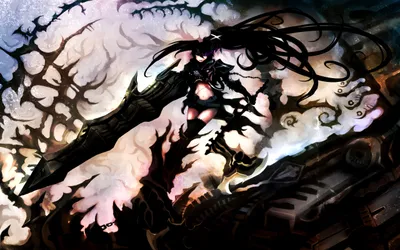 Insane Black Rock Shooter Black/Dark Wallpaper 4K 2560x1600 Hd, Wallpaper, Featuring, Insane, Black, Rock, Shooter, From, Anime, Intense, Dark, Dramatic, White, Ultrawide, QHD