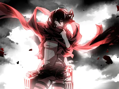 Dark Mikasa Wallpaper Black/Dark Wallpaper 4K 1451x1088 Hd, Wallpaper, Featuring, Mikasa, Ackerman, From, Attack, On, Titan, She, Stands, Against, White, Landscape
