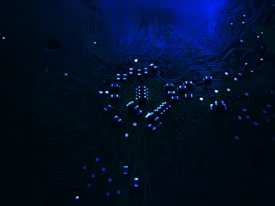 Sleek Definition Wallpaper Technology Wallpaper 4K 1600x1200 A, High-definition, Desktop, Wallpaper, Featuring, Intricate, Circuitry, Illuminated, Blue, Light, Highlighting, Technological, Brown, Red, Landscape