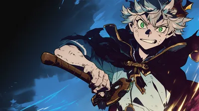 Asta Black Clover Anime Poised Black/Dark Wallpaper 4K 2912x1632 Hd, Wallpaper:, Featuring, Asta, From, Black, Clover, Anime, Poised, Battle, Against, Dynamic, Pink, Gray, Green, Ultrawide, QHD