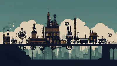 Bold Minimalist Wallpaper World Wallpaper 4K 8000x4571 Minimalist, Steampunk, Sci‑fi, Cityscape, With, Intricate, Industrial, Structures, Gears, Rendered, Ultra, Striking, Gray, Ultrawide, 4k