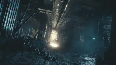 Radiant Dark Wallpaper Games Wallpaper 4K 3840x2160 Dark, Ruined, Subterranean, Corridor, From, The, Video, Game, Soulframe, Blue-green, Lighting, Distant, Gray, White, Brown, Ultrawide, 4k
