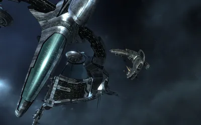 Futuristic Sci Spaceship Damaged Wallpaper 4K, Space category