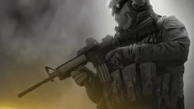 Calm Masked Wallpaper Abstract Wallpaper 4K 1920x1080 A, Striking, Hd, Wallpaper, Featuring, Masked, Soldier, Wielding, Firearm, Inspired, Intense, Action, Gray, Ultrawide, Full HD