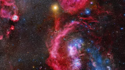 Vibrant Sci Nebula Starfield Space Wallpaper 4K 3840x2160 4k, Ultra, Hd, Pc, Desktop, Wallpaper, And, Background, Vibrant, Sci-fi, Nebula, Starfield, Brown, Ultrawide