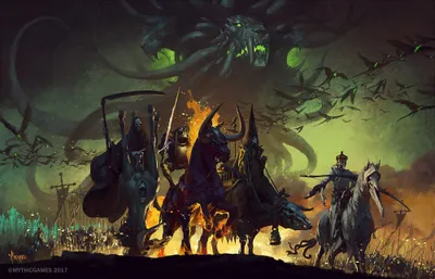 Depicting Four Horsemen Apocalypse Leading Animals Wallpaper 4K 2000x1285 Hd, Wallpaper, Depicting, The, Four, Horsemen, Of, Apocalypse, Leading, Undead, Army, Under, Gray, Pink, Ultrawide, Full HD