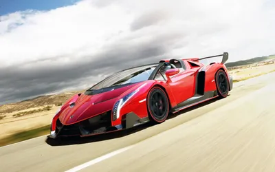 Radiant Veneno Wallpaper Cars Wallpaper 4K 2560x1600 A, Striking, Lamborghini, Veneno, Roadster, In, Vibrant, Red, Speeds, Along, Open, Road, White, Ultrawide, QHD