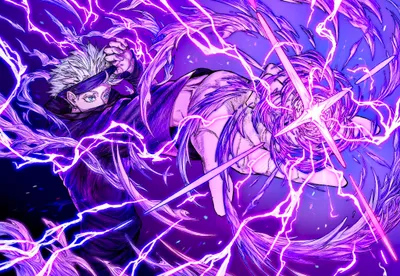Satoru Gojo Anime Abstract Wallpaper 4K 2048x1412 Hd, Pc, Desktop, Wallpaper:, Featuring, Satoru, Gojo, From, Anime, Jujutsu, Kaisen, Surrounded, White, Landscape, Full HD