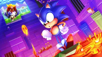 Bold Vibrant Wallpaper Abstract Wallpaper 4K 3840x2160 Vibrant, 4k, Ultra, Hd, Wallpaper, Featuring, Sonic, The, Hedgehog, Dynamic, Action, Pose, White, Orange, Purple, Ultrawide