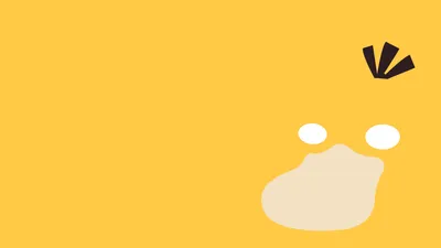 Minimalist Psyduck Pok Mon Wallpaper 4K, Minimal category