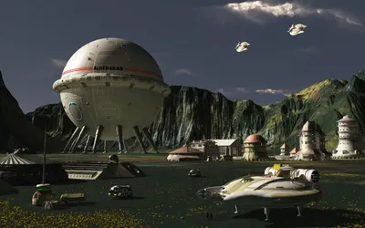 Bright Sci Wallpaper World Wallpaper 4K 1920x1200 Sci-fi, City, Hd, Pc, Desktop, Wallpaper/background:, A, Futuristic, Settlement, Giant, Spherical, Tower, Gray, White, Ultrawide, Full HD