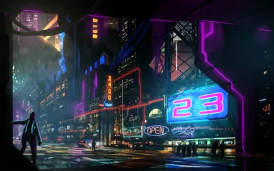 Vivid Vibrant Wallpaper World Wallpaper 4K 2880x1800 A, Vibrant, Sci‑fi, Cityscape, At, Night, With, Neon, Lights, Futuristic, Buildings, Depicted, Brown, Yellow, Pink, Ultrawide, QHD