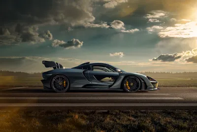 Vibrant Sleek Wallpaper Cars Wallpaper 4K 7952x5304 Sleek, Mclaren, Senna, Supercar, Captured, In, Stunning, 8k, Ultra, Parked, Road, Under, Gray, Landscape, 4k