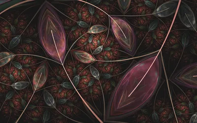 Abstract Fractal Design Abstract Wallpaper 4K 1920x1200 Hd, Pc, Desktop, Wallpaper, Featuring, An, Abstract, Fractal, Design, Intertwining, Leaf-like, Shapes, Brown, Ultrawide, Full HD