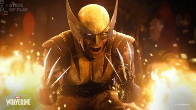 Moody Marvel Wallpaper Games Wallpaper 4K 3840x2160 Marvel's, Wolverine, From, X-men, Snarling, With, Claws, Extended, Marvel, 039, Amid, Sparks, Brown, Ultrawide, 4k