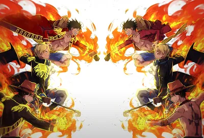 Anime One Piece Characters Abstract Wallpaper 4K 1920x1300 Hd, Anime, Desktop, Wallpaper, Featuring, One, Piece, Characters, Sabo, Portgas, Ace, Monkey, White, Landscape, Full HD