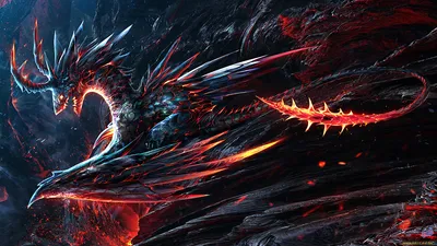 Misty Vibrant Wallpaper Fantasy Wallpaper 4K 1920x1080 Hd, Desktop, Wallpaper, Featuring, A, Vibrant, Fantasy, Dragon), Glowing, Red, Dark, Blue, Gray, Brown, Ultrawide, Full HD