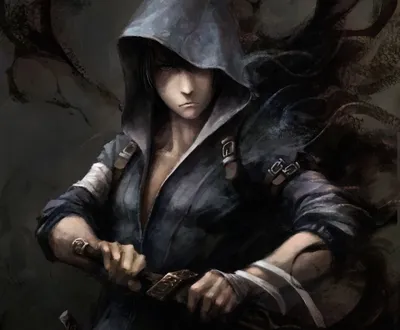 Moody Fantasy Wallpaper Fantasy Wallpaper 4K 2480x2049 Hd, Pc, Desktop, Wallpaper, Featuring, A, Fantasy, Warrior, Hooded, Cloak, Exuding, Mysterious, Gray, Brown, Square, Full HD