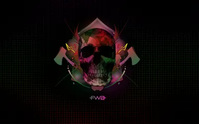 Vivid Dark Wallpaper Black/Dark Wallpaper 4K 1920x1200 Hd, Pc, Desktop, Wallpaper, Featuring, A, Dark, Ominous, Skull, Crossed, Axes, Neon, Brown, Ultrawide, Full HD