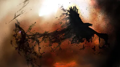 Dark Fantasy Theme Shadowy Bird Black/Dark Wallpaper 4K 1920x1080 Hd, Desktop, Wallpaper, Featuring, A, Dark, Fantasy, Theme, Shadowy, Bird, Ethereal, Swirling, White, Ultrawide, Full HD
