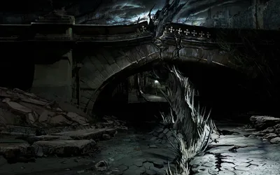 Dark Artistic Depicting Cracked Nature Wallpaper 4K 1920x1200 Dark, Artistic, Hd, Pc, Desktop, Wallpaper, Depicting, A, Cracked, Eerie, Bridge, Twisted, Gray, Ultrawide, Full HD