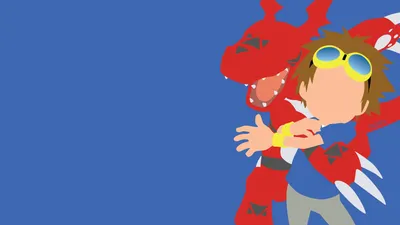 Moody Minimalist Wallpaper Minimal Wallpaper 4K 1920x1080 Minimalist, Anime, Wallpaper, Featuring, A, Character, And, Digimon, Against, Vibrant, Blue, Creating, Red, Ultrawide, Full HD