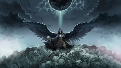 Vibrant Dark Wallpaper Black/Dark Wallpaper 4K 1920x1084 Hd, Pc, Desktop, Wallpaper, Featuring, A, Dark, Angel, Expansive, Wings, Standing, Atop, Gray, Ultrawide, Full HD