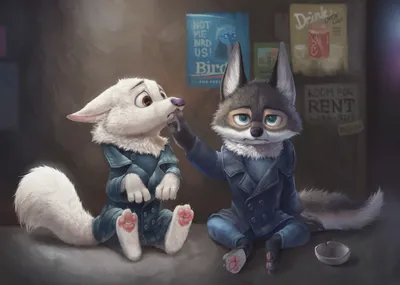 Two Anthropomorphic Characters Animals Wallpaper 4K 1920x1367 Hd, Desktop, Wallpaper, Of, Two, Anthropomorphic, Characters, From, Movie, Zootopia, Featuring, White, Gray, Landscape, Full HD