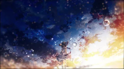 Anime Girl Dreamy Glowing Bubbles Nature Wallpaper 4K 2560x1440 Hd, Anime, Girl, Desktop, Wallpaper, Featuring, A, Dreamy, Scene, Glowing, Bubbles, Against, White, Ultrawide, QHD