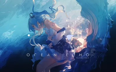 Bold Hatsune Wallpaper Fantasy Wallpaper 4K 1920x1200 Hd, Wallpaper, Featuring, Hatsune, Miku, An, Iconic, Vocaloid, Character, Surrounded, Ethereal, Ocean, White, Gray, Ultrawide, Full HD