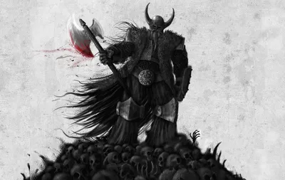 Crisp Dark Wallpaper Black/Dark Wallpaper 4K 1900x1200 Hd, Pc, Desktop, Wallpaper, A, Dark, Horned, Warrior, Tattered, Armor, Stands, Atop, White, Ultrawide