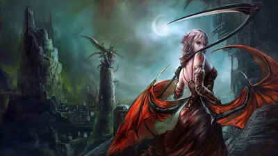 Fantasy Depicting Fierce Woman Fantasy Wallpaper 4K 1920x1080 Hd, Fantasy, Wallpaper:, Depicting, A, Fierce, Woman, Warrior, Wings, Weapon, Set, Against, Gray, Ultrawide, Full HD