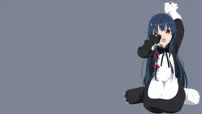 Bold Minimalist Wallpaper Minimal Wallpaper 4K 3820x2160 Minimalist, Yuna, Kuma, Bear, Anime, Desktop, Gray, White, Ultrawide, QHD
