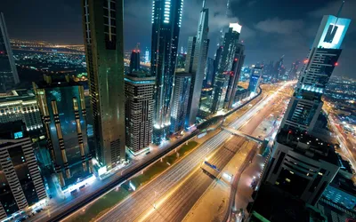 Nighttime Aerial Dubai World Wallpaper 4K 1920x1200 Nighttime, Aerial, View, Of, Dubai's, Illuminated, Cityscape, With, Dubai, 039, Towering, Skyscrapers, Gray, Ultrawide, Full HD