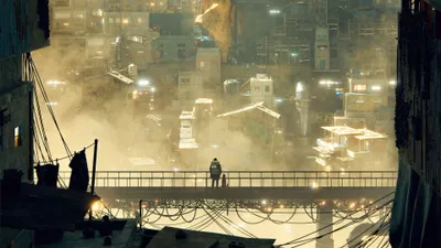 Serene Sci Wallpaper World Wallpaper 4K 3840x2160 4k, Ultra, Hd, Pc, Desktop, Wallpaper, Sci, Fi, Cityscape, Lone, Figure, Suspended, Gray, Ultrawide
