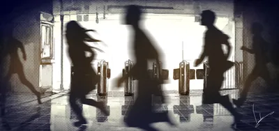 Anime Original Contrast Abstract Wallpaper 4K 1920x900 Anime, Original, Hd, Pc, Desktop, Wallpaper, Background, High-contrast, Blurred, Silhouettes, Running, Past, White, Ultrawide, Full HD