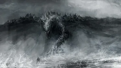Bright Fantasy Wallpaper Fantasy Wallpaper 4K 1920x1080 Hd, Desktop, Wallpaper:, Featuring, A, Fantasy, Scene, With, Menacing, Dragon, Emerging, Misty, Gray, Ultrawide, Full HD