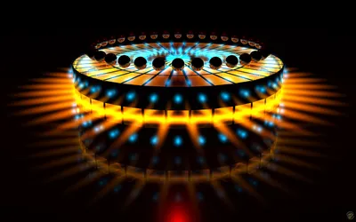 Abstract Glowing Circular Pattern Blue Abstract Wallpaper 4K 1920x1200 Abstract, Glowing, Circular, Pattern, With, Blue, And, Orange, Lights, Radiating, Outward, Designed, Pink, Purple, Ultrawide, Full HD