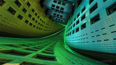 Crisp Glowing Wallpaper Abstract Wallpaper 4K 3840x2160 A, Glowing, Green, Abstract, 3d, Fractal, Created, With, Mandelbulb, Featuring, Twisting, Geometric, Gray, Ultrawide, 4k