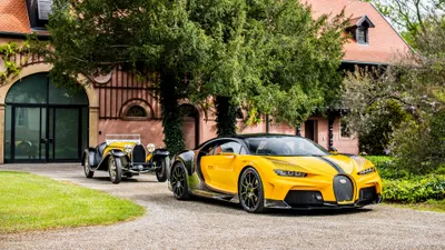 Chiron Super Sport Yellow Black Cars Wallpaper 4K 3840x2160 Hd, Wallpaper, Featuring, A, Bugatti, Chiron, Super, Sport, Striking, Yellow, Black, Color, Gray, Ultrawide, 4k