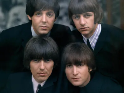 Close Portrait Beatles Abstract Wallpaper 4K 1600x1200 Hd, Wallpaper, Featuring, Close-up, Portrait, Of, The, Beatles, Members, Including, John, Lennon, Gray, Landscape