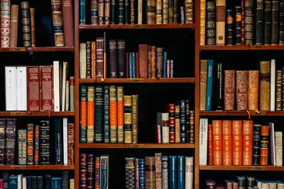 Neatly Arranged Bookshelf Abstract Wallpaper 4K 4744x3163 A, 4k, Ultra, Hd, Desktop, Wallpaper, Featuring, Neatly, Arranged, Bookshelf, Filled, Various, Brown, Red, Black, Landscape