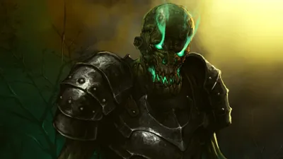 Depicting Dark Armored Creature Glowing Black/Dark Wallpaper 4K 1920x1080 Hd, Pc, Desktop, Wallpaper, Depicting, A, Dark, Armored, Creature, Glowing, Blue, Eyes, Pink, White, Yellow, Ultrawide, Full HD