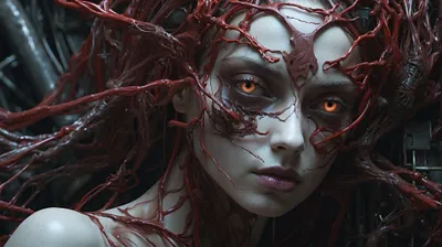 Serene Depicting Wallpaper Black/Dark Wallpaper 4K 2000x1120 Hd, Desktop, Wallpaper, Depicting, A, Dark, Nightmarish, Creature, Glowing, Eyes, Devilish, Red, Gray, Ultrawide, Full HD