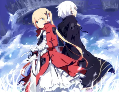 Radiant Anime Wallpaper Nature Wallpaper 4K 1920x1482 Hd, Anime, Original, Artwork, Featuring, Two, Characters, Back-to-back, Set, Against, Dynamic, Cloudy, White, Orange, Square, Full HD