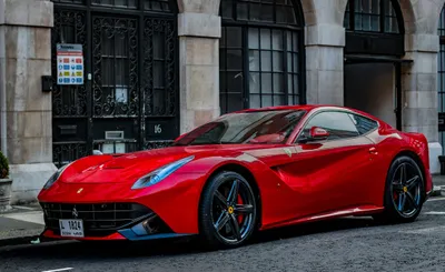 Vibrant Red F12berlinetta Cars Wallpaper 4K 2080x1274 A, Vibrant, Red, Ferrari, F12berlinetta, Supercar, Parked, On, Cobblestone, Street, Captured, High-definition, Gray, Ultrawide, Full HD